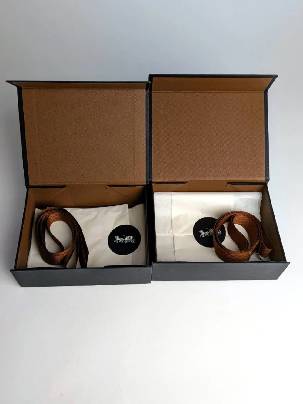 Coach Magnetic Gift Boxes with Ribbons & Tissue Paper
